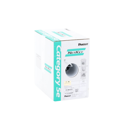 Bobina de Cable UTP 305 m. de Cobre, NetKey, Gris Claro, Categoría 5e (24 AWG), PVC (CM), de 4 pares