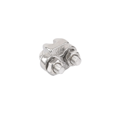 Nudo/ Perro/ Abrazadera Acero Forjado para Cable de 1/4", Acero Inoxidable.