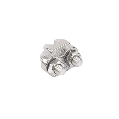 Nudo/ Perro/ Abrazadera Acero Forjado para Cable de 1/4", Acero Inoxidable.