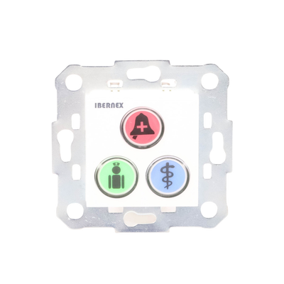 Modulo de 3 Botones iluminados con Lector RFID 125 KHz / Alarma / Cancelar y Código Azul / BUS RS485 / Compatible con NX0019/B, NX1021 y NX0015