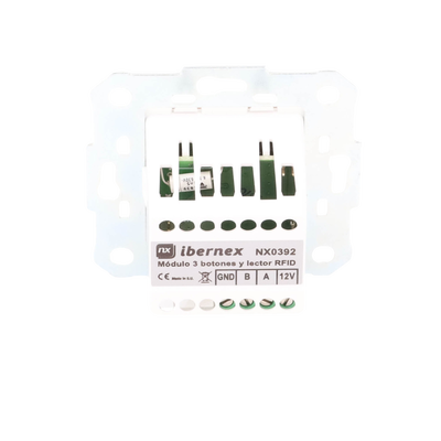 Modulo de 3 Botones iluminados con Lector RFID 125 KHz / Alarma / Cancelar y Código Azul / BUS RS485 / Compatible con NX0019/B, NX1021 y NX0015