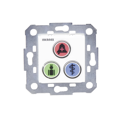 Modulo de 3 Botones iluminados / Alarma / Cancelar y Código Azul / BUS RS485 / Compatible con NX0019/B, NX1021 Y NX0015