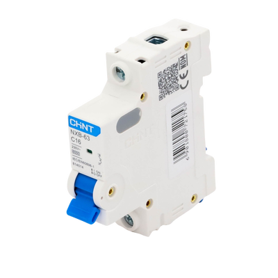 Pastilla para Riel Din, 1 Polo, 16 Amp, Vca:110/415v, 6kA, Catálogo: NXB631PC16, Serie: NXB-63.