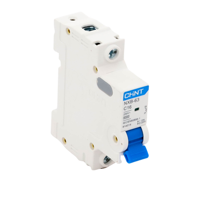 Pastilla para Riel Din, 1 Polo, 16 Amp, Vca:110/415v, 6kA, Catálogo: NXB631PC16, Serie: NXB-63.