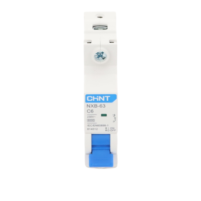 Pastilla para Riel Din, 1 Polo, 6 Amp, Vca:110/415v, 6kA, Catálogo: NXB631PC6, Serie: NXB-63.