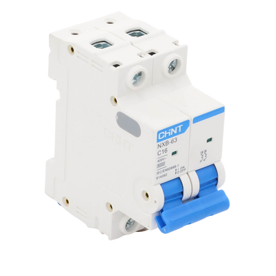 Pastilla para Riel Din, 2 Polos, 16 Amp, Vca:110/415v, 6kA, Catálogo: NXB632PC16, Serie: NXB-63.