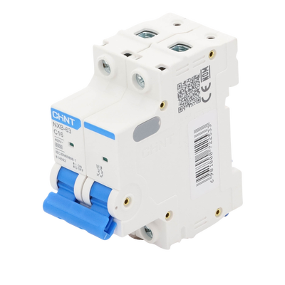 Pastilla para Riel Din, 2 Polos, 16 Amp, Vca:110/415v, 6kA, Catálogo: NXB632PC16, Serie: NXB-63.