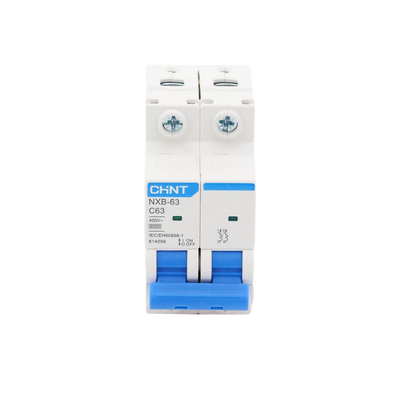 Pastilla para Riel Din, 2 Polo, 63 Amp, Vca:110/415v, 6kA, Catálogo: NXB632PC63, Serie: NXB-63.