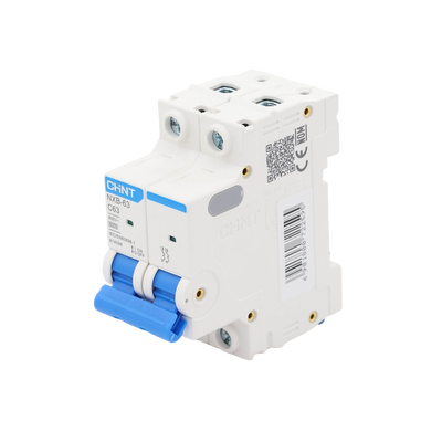 Pastilla para Riel Din, 2 Polo, 63 Amp, Vca:110/415v, 6kA, Catálogo: NXB632PC63, Serie: NXB-63.