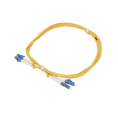 Jumper de Fibra Óptica Duplex, Monomodo, con Conectores LC/UPC-LC/UPC, 2 metros