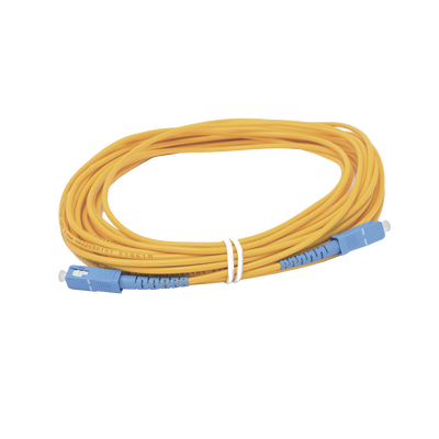Jumper de Fibra Óptica Simplex, Monomodo, con Conectores SC/UPC-SC/UPC, de 10 Metros