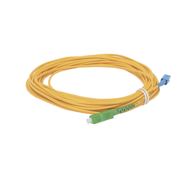 Jumper de Fibra Óptica Simplex, Monomodo, con Conectores SC/UPC-SC/APC, de 10 Metros