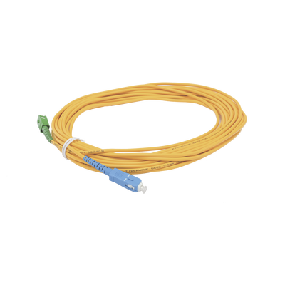 Jumper de Fibra Óptica Simplex, Monomodo, con Conectores SC/UPC-SC/APC, de 10 Metros