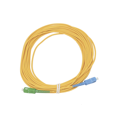 Jumper de Fibra Óptica Simplex, Monomodo, con Conectores SC/UPC-SC/APC, de 10 Metros