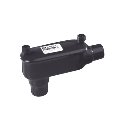 Caja Ovalada tipo LB con Recubrimiento Exterior de PVC de 1 1/2" (38 mm).