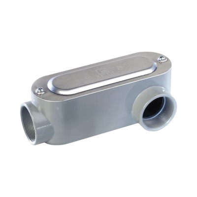 Caja Oval Roscada tipo LL de 1 1/2" (38.1 mm) / Incluye tapa y tornillos.