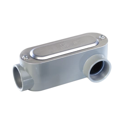 Caja Oval Roscada tipo LL de 1 1/4" (31.8 mm) / Incluye tapa y tornillos.