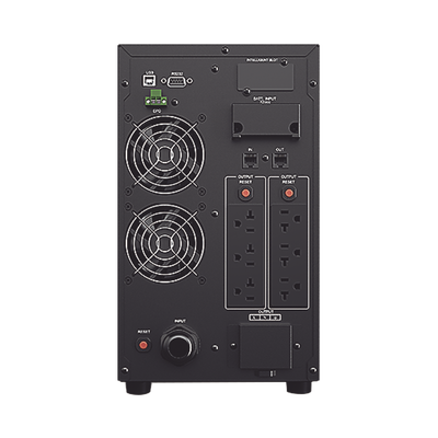 UPS de 3000 VA/2700 W, Online Doble Conversión, Entrada 120 Vca NEMA L5-30P, Onda Senoidal Pura, Tipo Torre, Con 6 Tomas NEMA 5-20R y 1 Block Hardwired