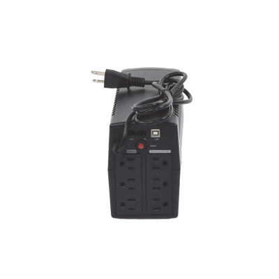 UPS de 750 VA/300 W, Topología Línea Interactiva, Entrada 120 Vca NEMA 5-15P, y 6 Salidas NEMA 5-15R, Con Regulador de Voltaje (AVR)