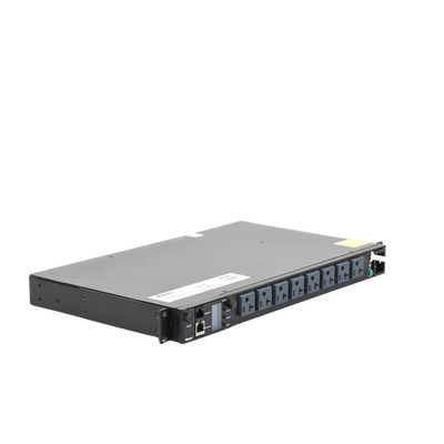 PDU Switchable y Monitoreable por Toma (MS) para Distribución de Energía, Enchufe de Entrada NEMA 5-15P, Con 8 Salidas 5-20R, Horizontal 19in, 120 Vca, 15 Amp, 1UR
