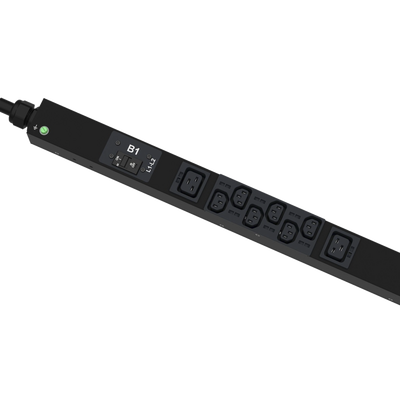 PDU Monitoreable (MI) para Distribución de Energía, Enchufe de Entrada NEMA L21-30P, Con 18 Salidas C13 y 6 C19, de Instalación Vertical, 208 Vca, 30 Amp