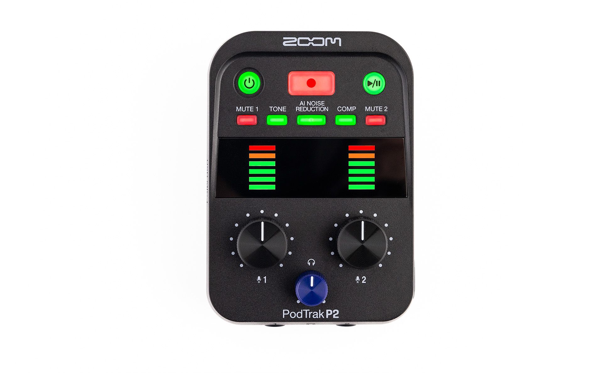 ZOOM ZP2 Grabadora Portátil e Interfaz de Audio USB para Podcast | Grabación 4 Pistas 24-bit con Reducción de Ruido por IA y Efectos de Voz | Soporta SD 1TB y Mix-Minus para Invitados Remotos | Estudio de Audio Digital Compacto para Streaming y Exterior