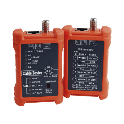 Tester Profesional para mapeo de cables de red/coaxiales