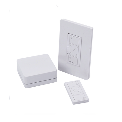 (Caseta Wireless) Kit Hub controlador, atenuador (dimmer), control y tapa.
