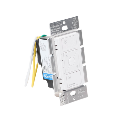 (Caseta Wireless) Control de velocidad inalámbrico para ventilador de techo, un solo polo.