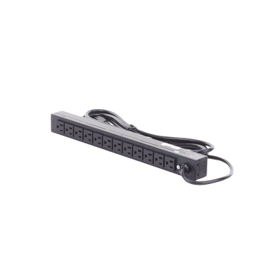 PDU Básico Para Distribución de Energía, Con 12 Tomas NEMA 5-15R Traseras, 1UR, 15 Amp, 120 Vca