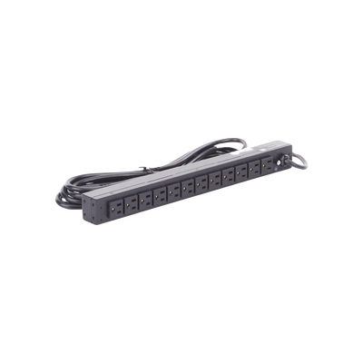 PDU Básico Para Distribución de Energía, Con 12 Tomas NEMA 5-15R Traseras, 1UR, 15 Amp, 120 Vca