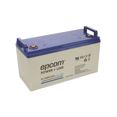 Batería 12 Vcc / 120 Ah / UL / Tecnología AGM-VRLA / CICLO PROFUNDO / Para uso en aplicaciones fotovoltaicas y de emergencia  / Terminales T4