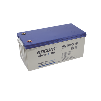 Batería 12 Vcc / 200 Ah / UL / Tecnología AGM-VRLA / Ciclo profundo / Para uso en aplicaciones fotovoltaicas y de emergencia  / Terminales T5