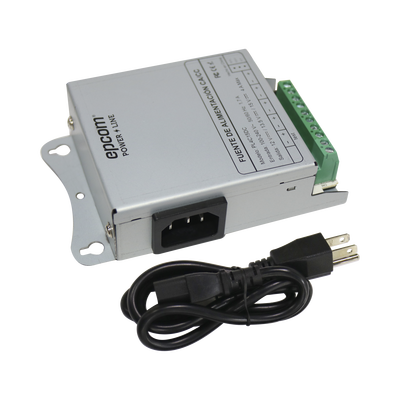 Fuente de Poder Metálica / Para 4 Cámaras / Ajustables a 12 o 13.5 o 15 Vcc / 4 Amperes / Instalación en Pared.