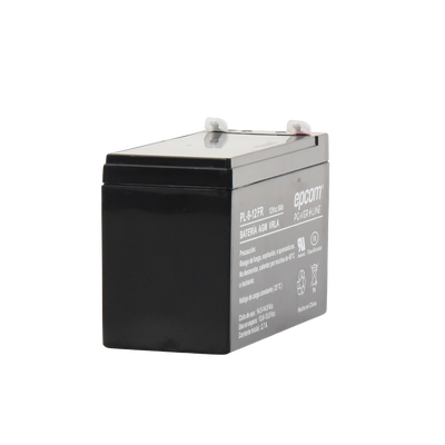 Batería 12 Vcc / 9 Ah / UL / Tecnología AGM-VRLA / Retardante a la flama / Para uso en equipo electrónico Alarmas de intrusión / Incendio/ Control de acceso / Video Vigilancia / Terminales tipo F1 / Cargador recomendado CHR-80.