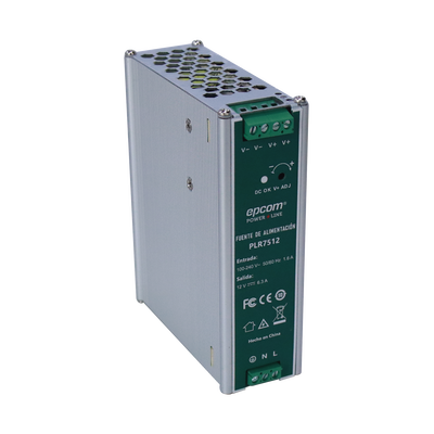 Fuente de alimentación /Entrada: 100-240 Vac /Salida: 12 Vcc / 6.3 A / 75 W / din rail