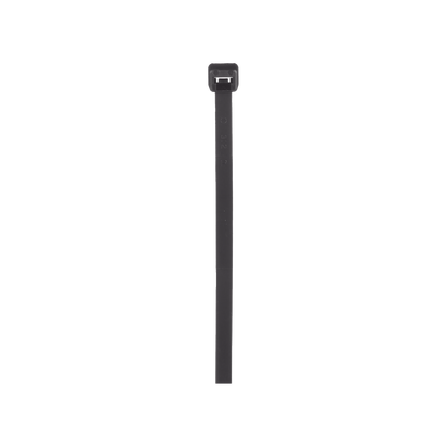 Cincho de Nylon 6.6, Color Negro, 290 mm largo x 3.7mm ancho, sección transversal intermedia, Paquete de 100 piezas