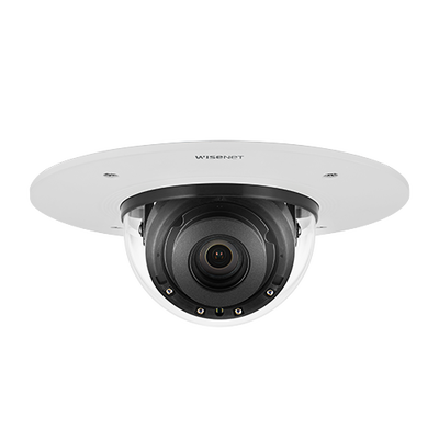 Cámara Domo de 4K con AI, WDR 120dB, P-iris, Lente Motorizado de 4.5 a 10 MM, Ranura para SD, WiseStream II, para Montaje en Plafón