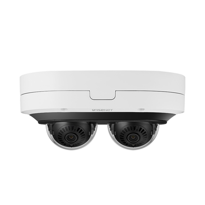 Camara IP Multi-sensor Multi-direccional / 2 Canales de 6MP / H.265 + WiseStream II / WDR 120dB / Exterior IP67 / IK10 / NEMA4X