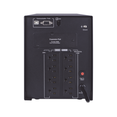 UPS de 1000 VA/1000 W, Topología Línea Interactiva, Entrada 120 Vca NEMA 5-15P, Onda Senoidal Pura, Tipo Torre, Con 8 Tomas NEMA 5-15R