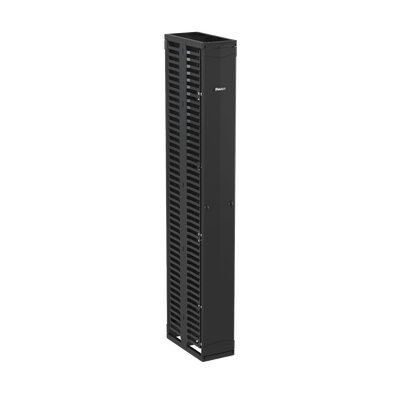 Organizador Vertical PatchRunner™, Doble (Frontal y Posterior), Para Rack Abierto de 45 Unidades, 10in de Ancho, Color Negro