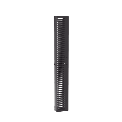 Organizador Vertical PatchRunner™, Sencillo (Solo Frontal), Para Rack Abierto de 45 Unidades, 6 in de Ancho, Color Negro