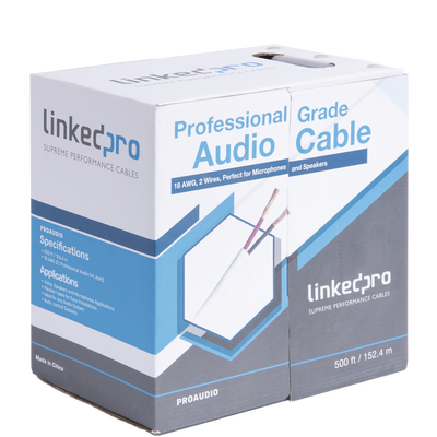 Cable para audio profesional de 2 conductores calibre 18 para aplicaciones de audio y automatización bobina de 152 m