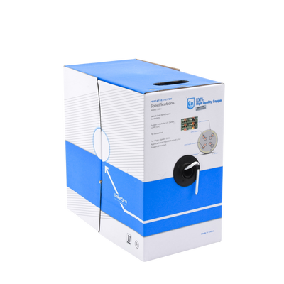 Bobina de Cable UTP Cat5e para Exterior en Color Blanco / 305 Metros / Certificada UL / Sin Blindaje