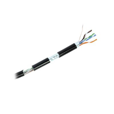 Bobina de cable de 305 m, Cat5e , FTP, blindado, para intemperie, color negro, UL, para aplicaciones en video vigilancia, redes de datos (Carrete Easy Pull)