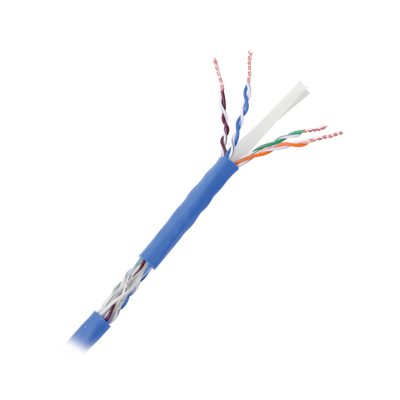 Bobina de cable de 305 metros Cat6+, CM, CALIBRE 23 ALTO RENDIMIENTO, ETL,UL, color azul, super flexible, para aplicaciones de video vigilancia, video HD, y redes de datos. Uso interior.