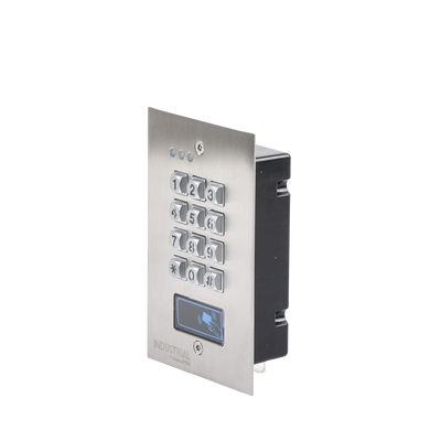 Teclado Exterior/Interior Antivandálico, 3 Relevadores, Salida Wiegand, 1200 Usuarios, Lector de Proximidad, Empotrable