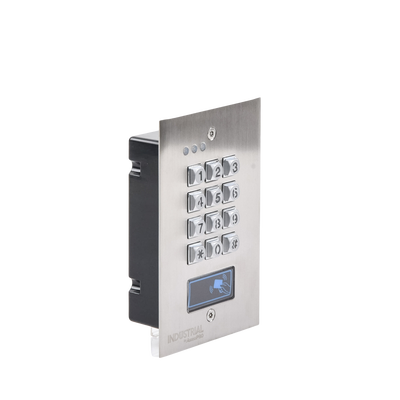 Teclado Exterior/Interior Antivandálico, 3 Relevadores, Salida Wiegand, 1200 Usuarios, Lector de Proximidad, Empotrable