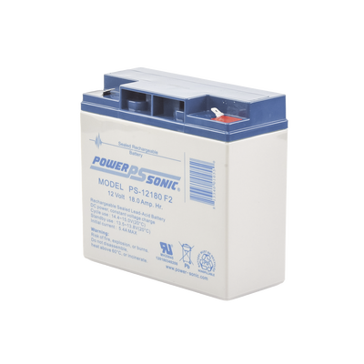 Batería 12V, 18AH, Para Respaldo, Tecnologías AGM/VRLA, Diseño De Vida Útil 5 Años, Terminales Tipo F2, Listada UL, Libre De Mantenimiento