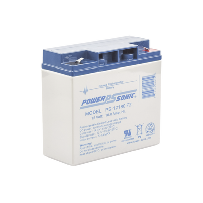 Batería 12V, 18AH, Para Respaldo, Tecnologías AGM/VRLA, Diseño De Vida Útil 5 Años, Terminales Tipo F2, Listada UL, Libre De Mantenimiento